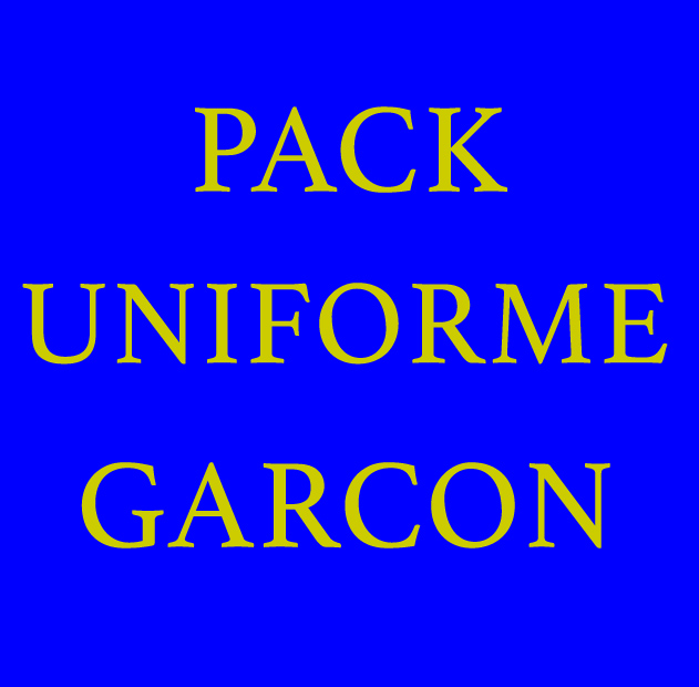 PACK UNIFORME GARCON 