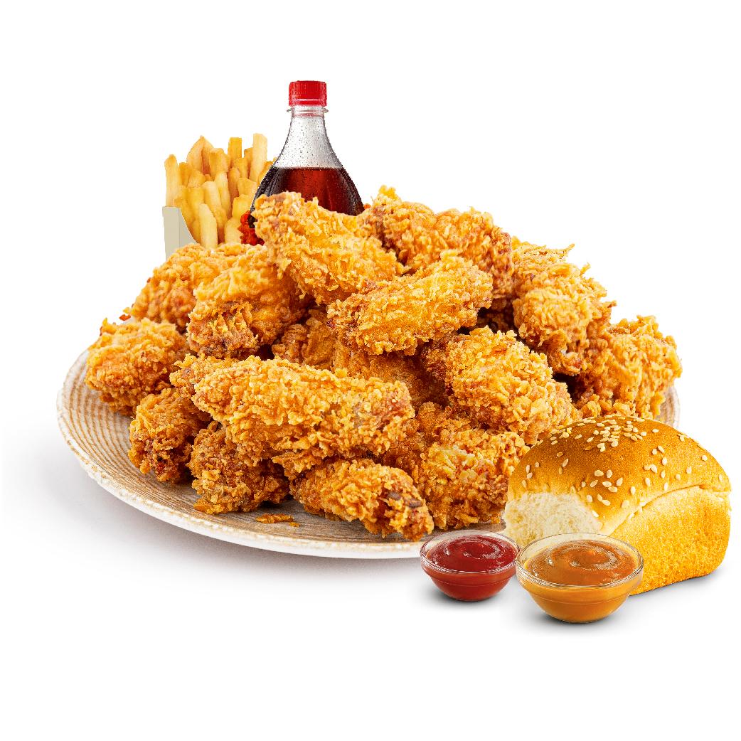 Combo familial Hot Wings de poulet 25 pieces 