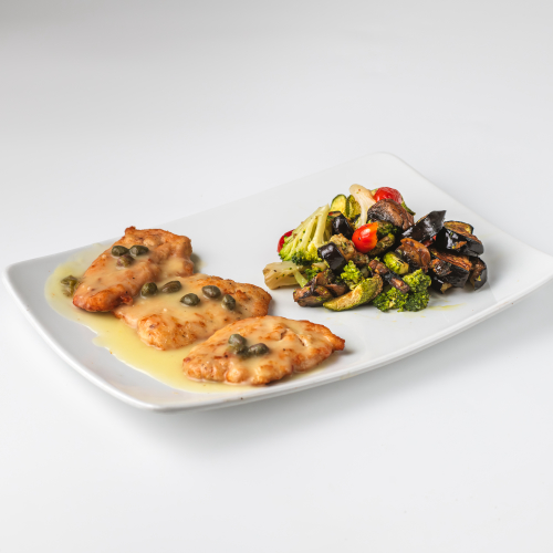  ESCALOPE DE VOLAILLE AU CITRON ET CAPRES 