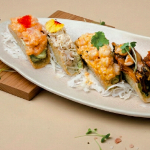  Tacos Crevette shiitaké   