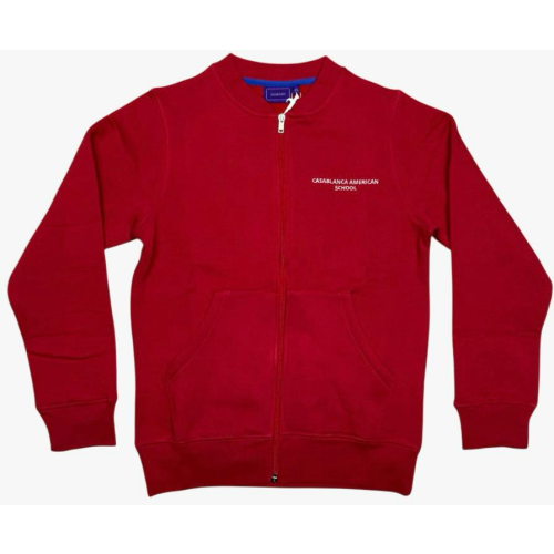 Sweatshirt Zip RED  XL